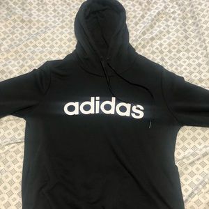 Size medium, black adidas women’s hoodie.
